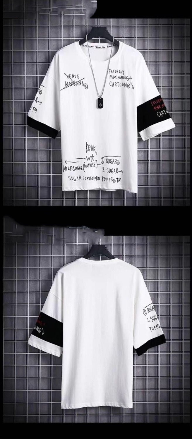 Mens Loose-fitting Japanese-style 34-sleeve Shirt For Spring And Summer